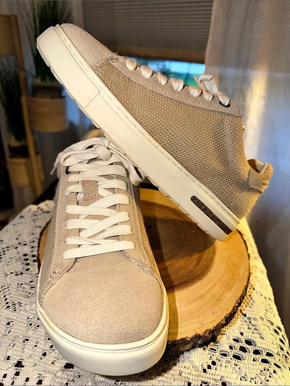Birkenstock Bend Low Sandcastle Suede Canvas Sneakers Women’s 7-7.5 EU 38